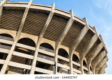 Outside Of Stadium With Blue Sky