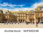 Outside view of Famous palace Versailles in a summer day