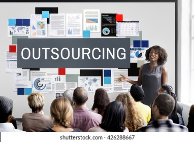 Outsourcing Function Tasks Contract Business Concept
