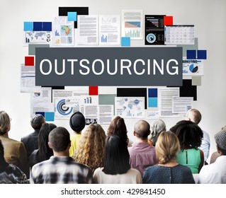 Outsourcing Function Tasks Contract Business Concept