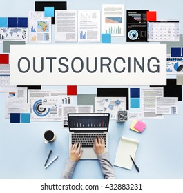 Outsourcing Function Tasks Contract Business Concept