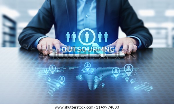 Outsourcing Human Resources Business Internet\
Technology Concept.