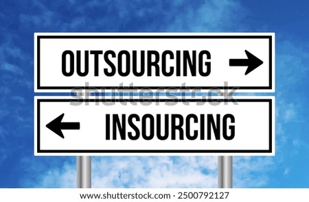 Similar – Image, Stock Photo Outsourced Signs Road sign