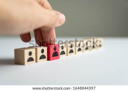 Outstanding talent stand out from the crowd and different concept