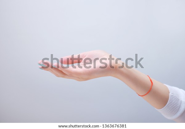 Outstretched Graceful Female Hand Hand Begging Stock Photo Edit Now