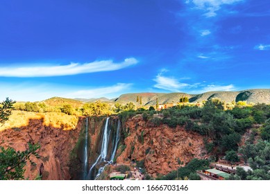 Ouzoud Waterfalls Grand Atlas Village Tanaghmeilt Stock Photo ...