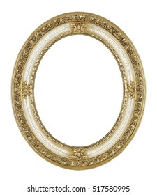 Oval Picture Frame Isolated On White Background