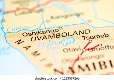 Ovamboland, Namibia. Africa On A Map