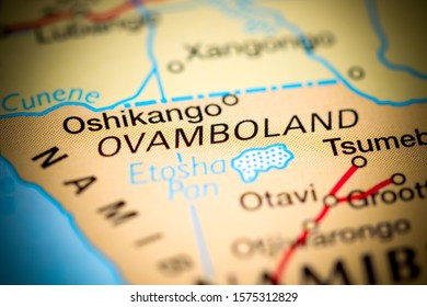 Ovamboland, Namibia. Africa On A Map