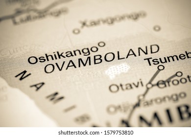 Ovamboland, Namibia. Africa On A Map