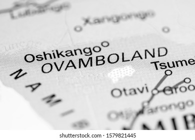 Ovamboland, Namibia. Africa On A Map