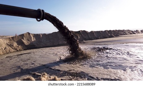 OVAR, PORTUGAL - MAY 6: Portuguese Environment Agency Is Carrying Out A Sediment Transposition Intervention To The Atlantic Ocean To Optimize The Hydrodynamic Balance In The Ria De Aveiro.