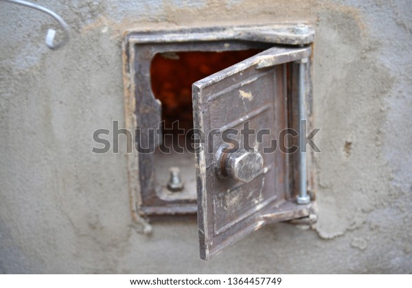 Oven Door Flap Cast Iron Door Stock Photo Edit Now 1364457749