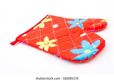 Oven Gloves Isolated White Background