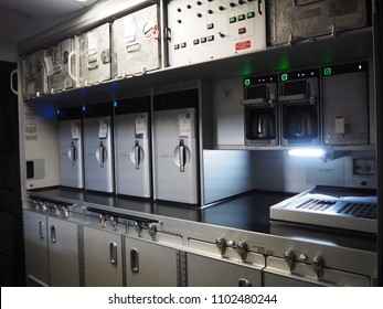 Ovens  And Coffee Brewer In Galley/kitchen On Airbus A380 Airplane