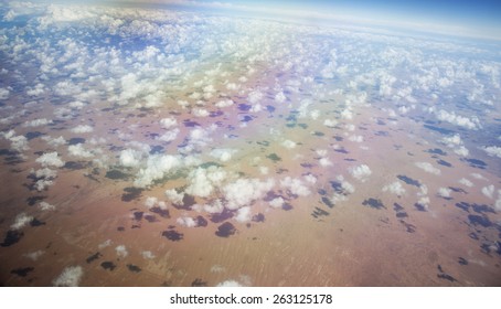 Over clouds.