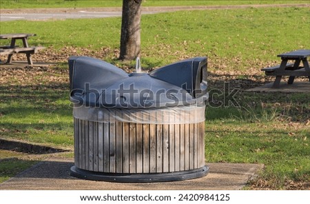 Similar – Image, Stock Photo Wooden slats in waste container