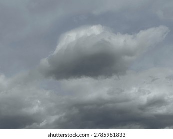 Overcast clouds in the sky creating dramatic weather atmosphere and natural outdoor background environment