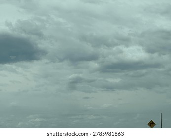 Overcast clouds in the sky creating dramatic weather atmosphere and natural outdoor background environment