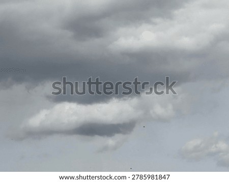 Overcast clouds in the sky creating dramatic weather atmosphere and natural outdoor background environment