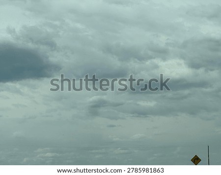 Overcast clouds in the sky creating dramatic weather atmosphere and natural outdoor background environment