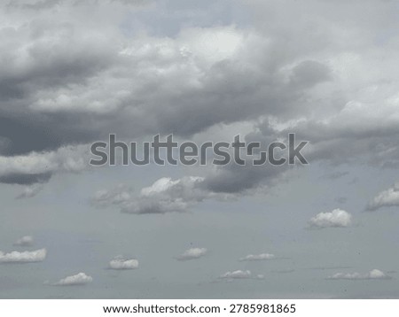 Overcast clouds in the sky creating dramatic weather atmosphere and natural outdoor background environment