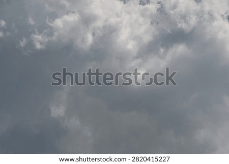 Overcast sky with layered gray clouds