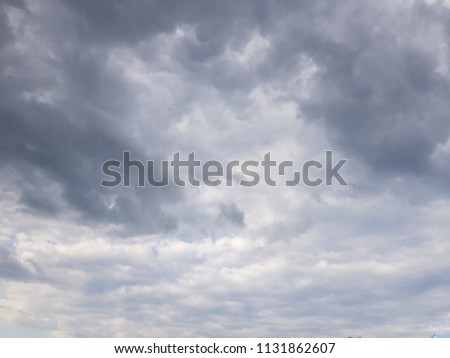 Overcast texture with clouds. Copy space.A lot of clouds in dramatic filter.