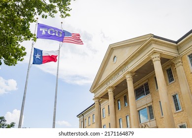 Overcast View Of The Campus Of Texas Christian University At Fort Worth, Texas