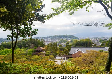 Overcast View Of The Famous Ginkaku Ji At Kyoto, Japan