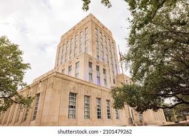 Overcast View Of The Houston City Hall At Texas