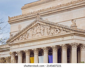 Overcast View Of The National Archives Museum At Washington DC