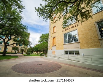 Overcast View Of The Sadler Hall Of Texas Christian University At Fort Worth, Texas