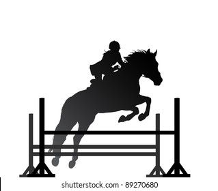 Horse Jumping Silhouette Images, Stock Photos & Vectors | Shutterstock