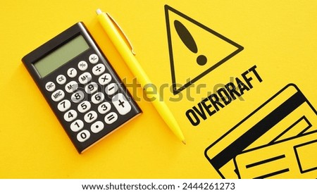 Overdraft is shown using the text. Overdraft fees