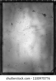 Overexposed dusty photographic sheet film