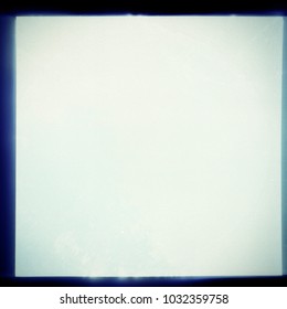 Overexposed Square Grainy Medium Format Film Frame. Film Texture Background