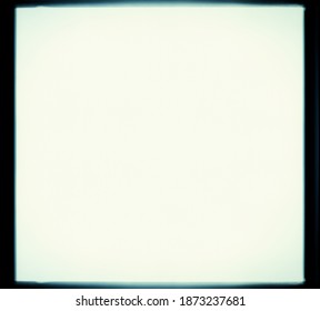 Overexposed Square Grainy Medium Format Film Frame. Film Texture Background