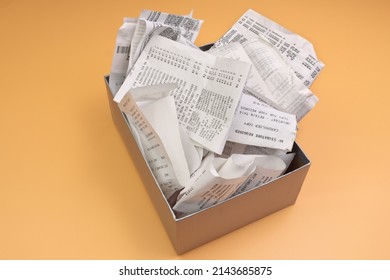 An Overflowing Box of Receipts Ready for Accounting, Bookkeeping, or tax filing