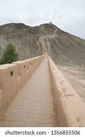 The Overhanging Great Wall At Jiayuguan, Gansu, China