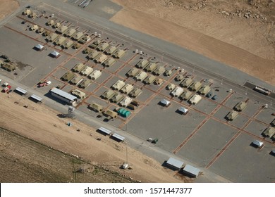 An Overhead Aerial Shot Of A Military Base In The Rocky Mountains