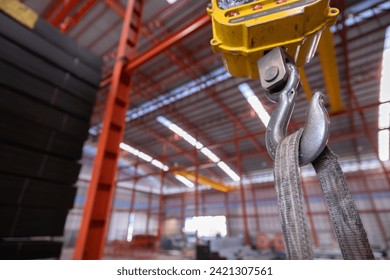 Overhead Crane Hook in the Factory - Powered by Shutterstock