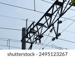 Overhead electric cables for electric railway passenger commuter lines