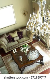 Overhead Luxury Living Room  