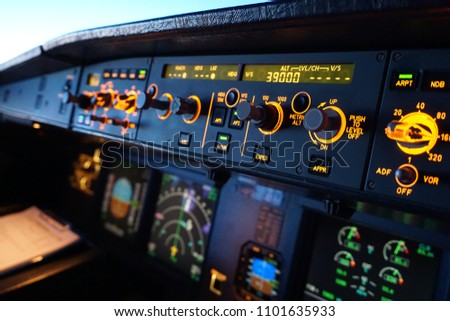 Overhead panel airbus A320 switches