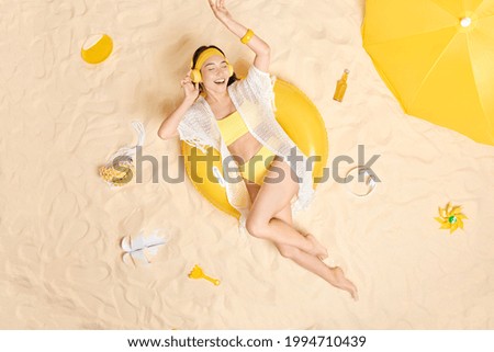 Similar – Image, Stock Photo beach fun Joy