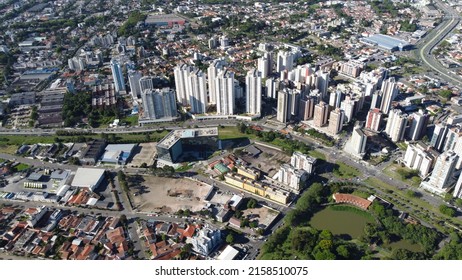 A  Overhead Shot Of City In Brazil