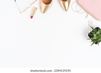 Overhead shot of female party outfit - Shutterstock ID 2394119195