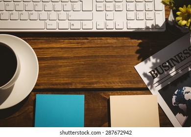 Overhead Shot Of Post Its On A Desk