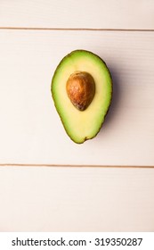 Overhead View Of Avocado On The Table